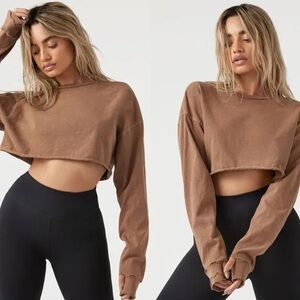 Joah Brown Tan Crop Top
